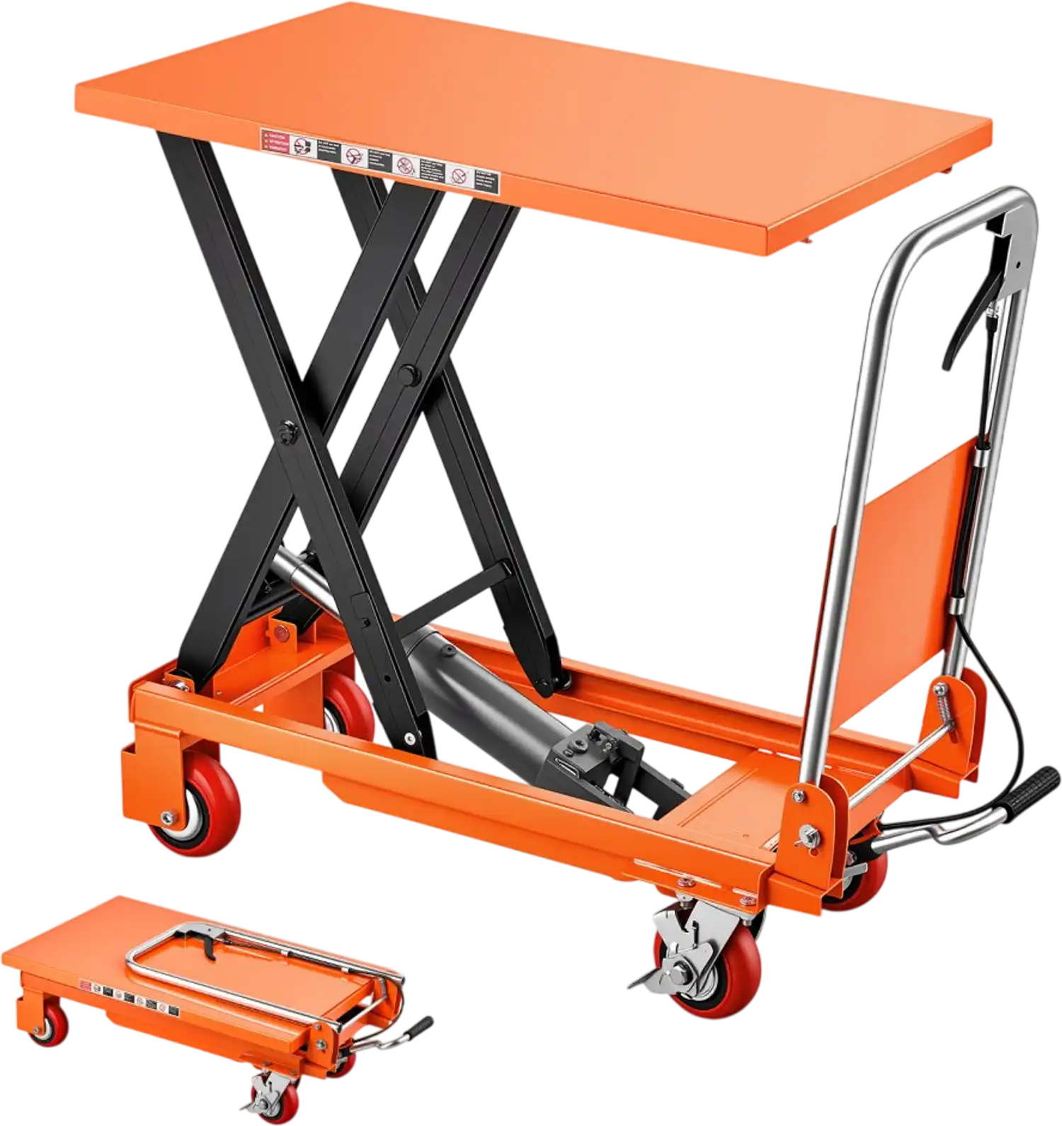 Vevor Lift Table Cart Hydraulic Single Scissor 1100 lbs 35.4