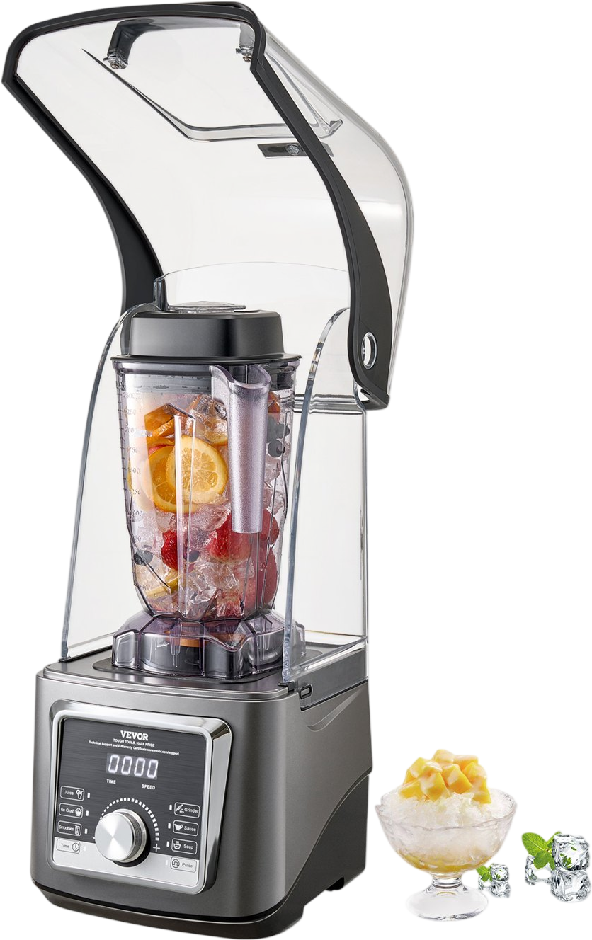 VEVOR Blender for Smoothies, 85 oz 1400W, Professional Blender with Powerful Motor, Multi-Functional Food Processing Blender with Noise Cover for Smoothie/Milkshake/Juice, Fits for Kitchen