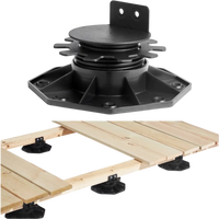 VEVOR Deck Blocks 24 PCS, 2000lbs / 907.18kg Load Capacity Deck Support Plastic Pedestal Paver, Raising 1.18 - 2.36 inch / 30 - 60 mm, Height Adjustable Shed Foundation Base for Wood Concrete Metal