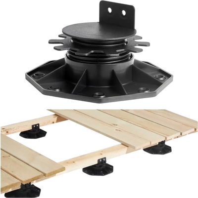 VEVOR Deck Blocks 12 PCS, 2000lbs / 907.18kg Load Capacity Deck Support Plastic Pedestal Paver, Raising 1.18 - 2.36 inch / 30 - 60 mm, Height Adjustable Shed Foundation Base for Wood Concrete Metal