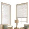 VEVOR Faux Wood Blinds, 2" Slat, 34.5" W x 60" H, Cordless Window Blinds and Shades with Decorative Board, Easy to Clean and Simple Light Adjustment, for Room Darkening, Home Interior Windows, White
