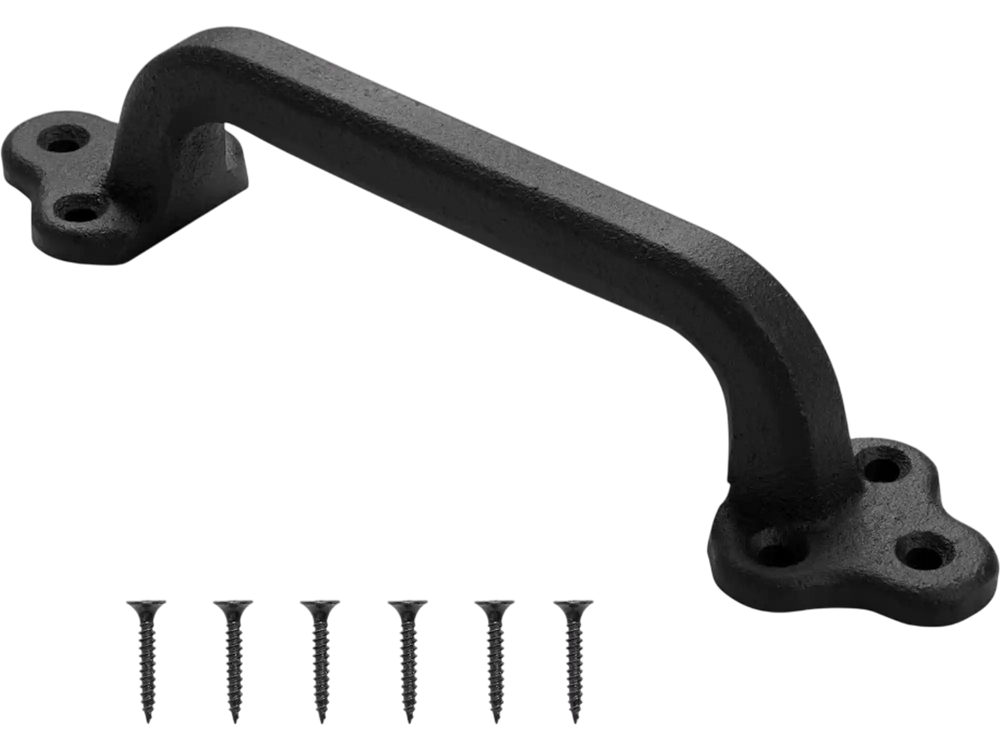 VEVOR Barn Door Handle, 9 in Rustic Fence Gate Handle, Rust-Resistant Coating, Heavy Duty Carbon Steel Outdoor Gate Handles, Easy to Install, Metal Sliding Door Pulls for Garage Shed Closet Pantry