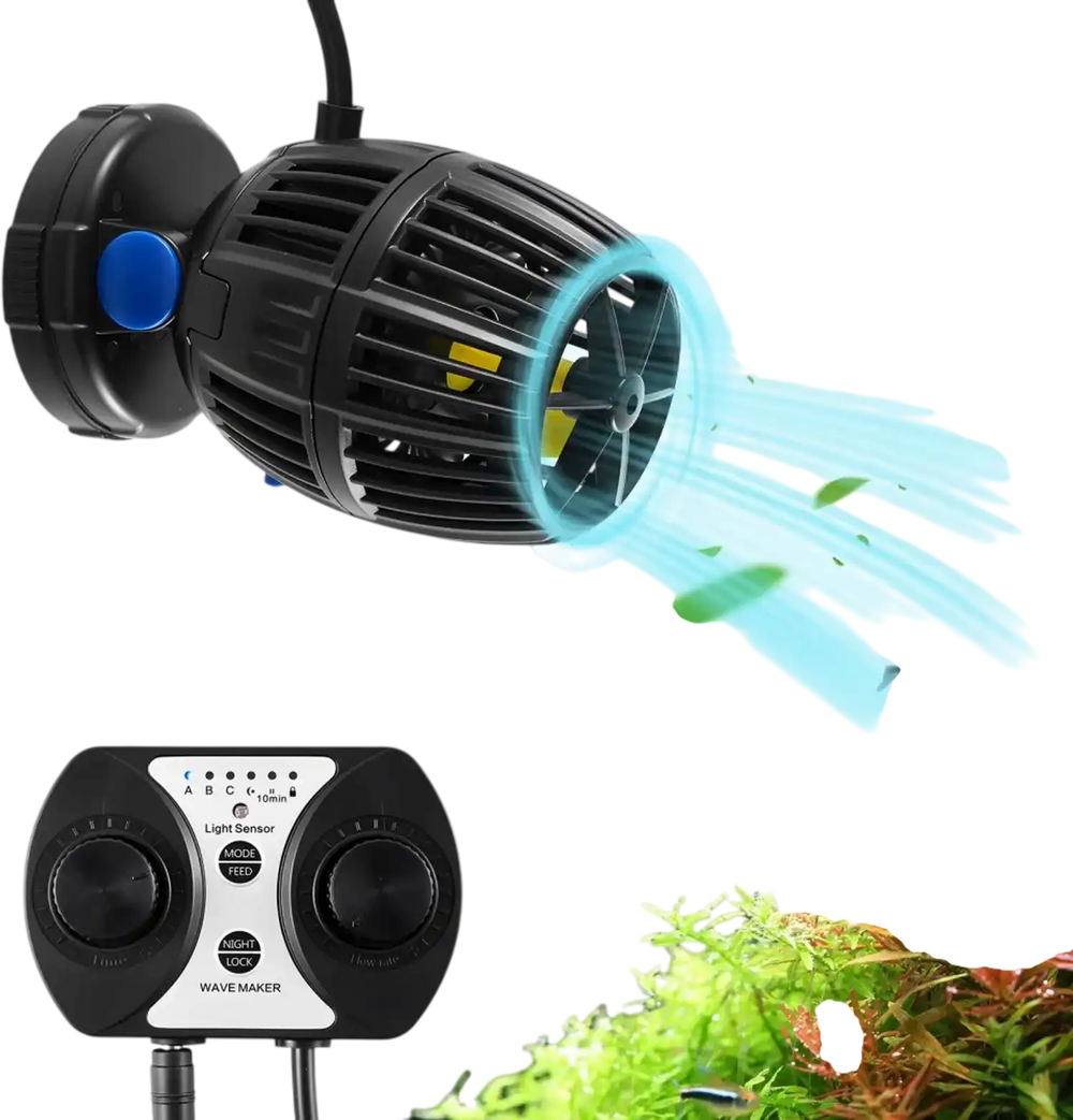 VEVOR Aquarium Wave Maker, 40W, 3963 GPH Quiet and Strong DC Powerhead, Adjustable Fish Tank Circulation Pump with Controller, Strong Magnetic Base, 360° Rotating Wavemaker, for Freshwater Saltwater