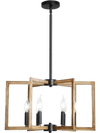 VEVOR 6-Light Chandelier, Metal Farmhouse Chandelier, Adjustable Height, Dining Room Hanging Light Fixture for Ceilings, Modern Chandelier for Bedroom, Foyer, Hall, Kitchen, Living Room and Entryway