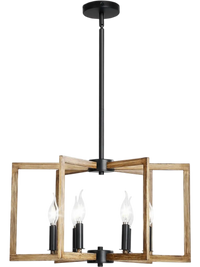 VEVOR 6-Light Chandelier, Metal Farmhouse Chandelier, Adjustable Height, Dining Room Hanging Light Fixture for Ceilings, Modern Chandelier for Bedroom, Foyer, Hall, Kitchen, Living Room and Entryway