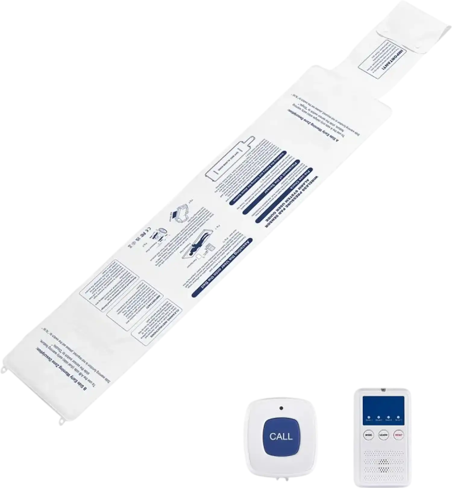Vevor Bed Alarm System Wireless Sensor Pad with Call Button & Pager 10