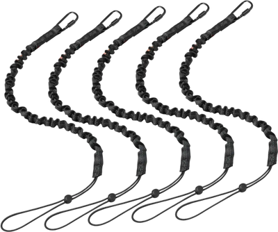 VEVOR 5 Pack Tool Lanyard, Safety Fall Protection Tools Leash with Aluminum Screw Lock Carabiner, 36.61