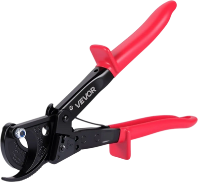 VEVOR Ratcheting Cable Cutter, Spring Steel Blades with PVC-Coated Handles, Quick-Release Button, Heavy Duty Ratchet Cable Wire Cutter for Cutting Copper & Aluminum Cables Up to 474 MCM / 240 mm²