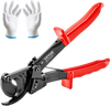 VEVOR Ratcheting Cable Cutter, 10" Wire Cutter Heavy Duty with Gloves, Strong Silicon-Manganese Spring Steel Blade-for Cutting Up to  240 mm² /473 MCM  Electrical Wire