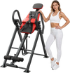 VEVOR Inversion Table, 300 lbs Capacity Heavy Duty Inverted Table, Back Inverter Stretcher with Dual-Roller Locking, Decompression Tables for Shoulders, Neck, Back, Multi-Angle Adjustable Tether Strap