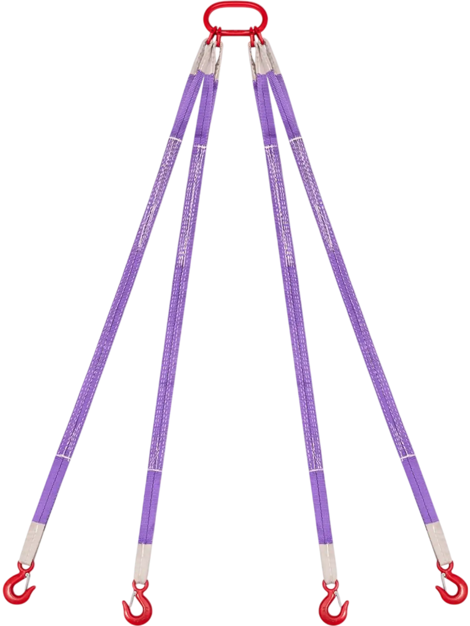 Vevor Chain Sling Four Leg Polyester Bridle Lifting Sling with Hooks 6600 lbs 5' New