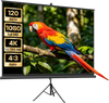 VEVOR Projector Screen with Stand, 120 Inch 4:3 4K 1080P HD Movie Screen, 170° Wide Viewing, Wrinkle-Free Projection Screen with Stable Tripod & Portable Bag for Home Theater, Immersive Movie Nights