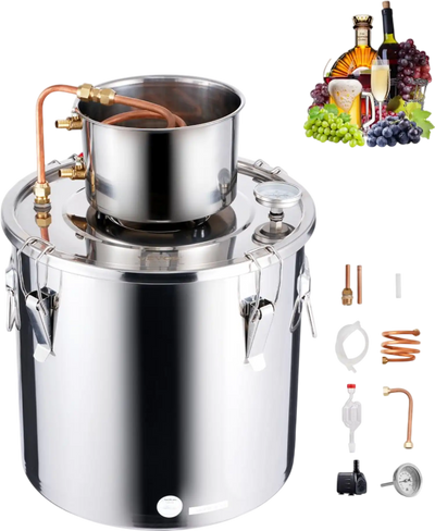 Vevor Alcohol Distiller 8 Gal Stainless Steel Moonshine Still Brewing Kit New