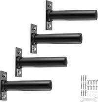 VEVOR Wall Mounted Weight Plate Holder, Weight Rack Storage for 2-Inch Weight Plates, 330 lbs Load Capacity Weight Storage Rack, Heavy Duty Iron Home Gym Organizer, 4 Pack, Mounting Hardware Included