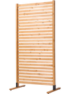 VEVOR Wooden Privacy Screen, 36" W x 76" H Outdoor Privacy Screen, Freestanding Wood Privacy Panel with Stand, Decorative Patio Privacy Screen, Outdoor Divider for Balcony Patio Lawn Garden