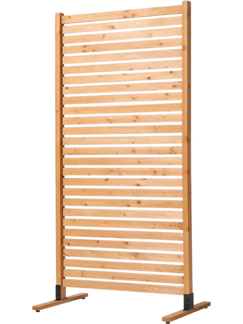 VEVOR Wooden Privacy Screen, 36" W x 76" H Outdoor Privacy Screen, Freestanding Wood Privacy Panel with Stand, Decorative Patio Privacy Screen, Outdoor Divider for Balcony Patio Lawn Garden
