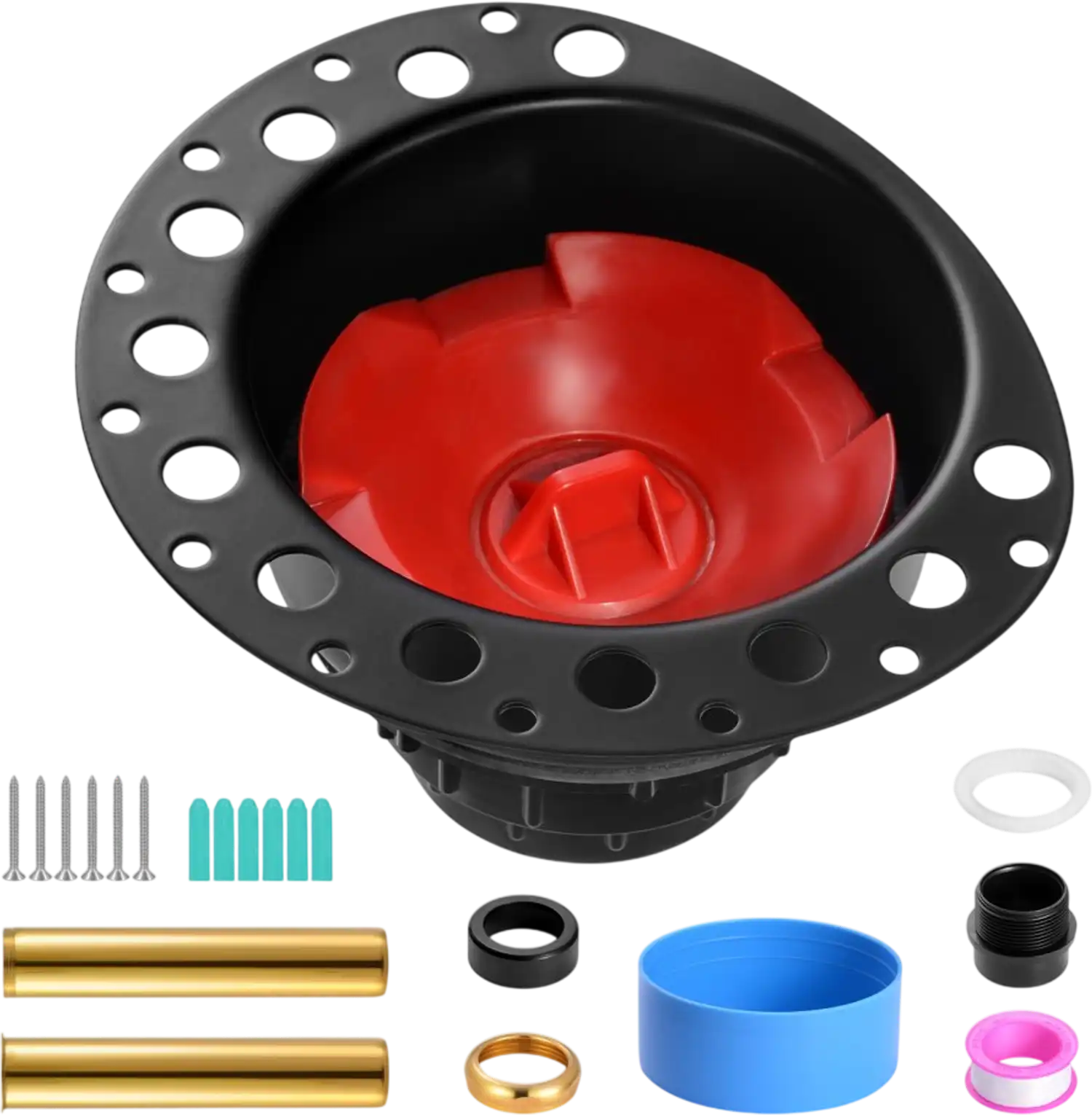 Vevor Bathtub Drain Kit ABS Freestanding Rough-In with 2 Brass Tail Pipes New