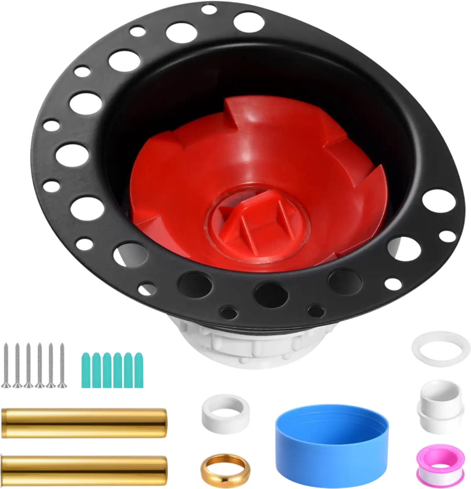Vevor Drain Kit Freestanding Tub Rough-In PVC with 2 Brass Tail Pipes New
