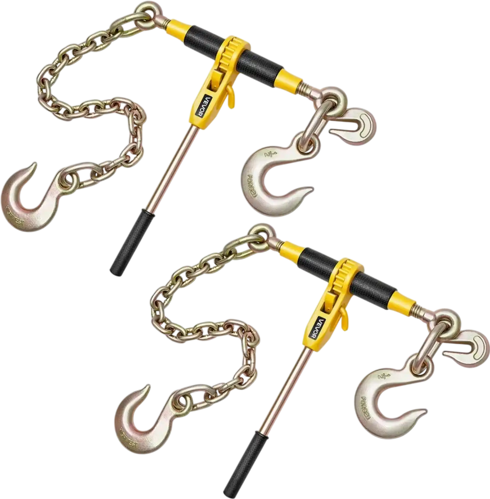 VEVOR Ratchet Chain Binder, 9200 lbs Working Load, Chain Binders Compatible with 3/8 in - 1/2 in Chains, Heavy Duty Ratchet Load Binder with Handles for Truck, Tie Down, Hauling, Towing, Logging
