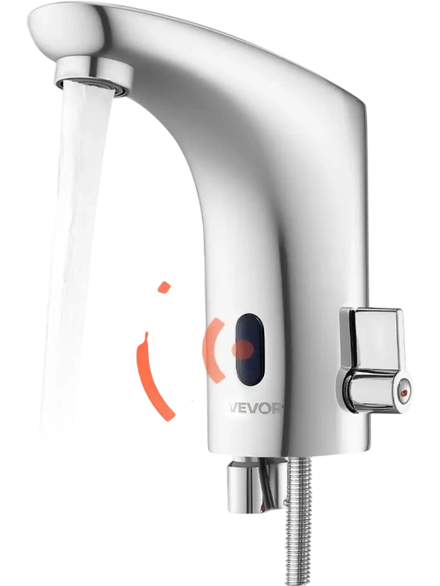 Vevor Bathroom Sink Faucet Touchless Automatic Motion Sensor Chrome Plated Silver New