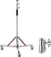 VEVOR Heavy Duty Light Stand with Casters, Max Height 10.5 ft/320 cm, Adjustable Tripod Stand with Stainless Steel, Photography Wheeled Base Stand, for Studio Softbox, Monolight, Reflector Shooting