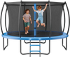 VEVOR Outdoor Trampoline, 12FT Recreational Trampoline, ASTM Approved Trampolines with Enclosure Net & Thickened Pad, Max 400 lbs Weight Capacity, Anti-Rust Backyard Trampolines for Kids & Adults