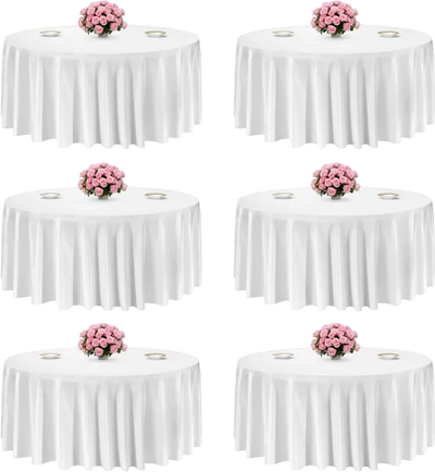 Vevor Round Tablecloths White 132