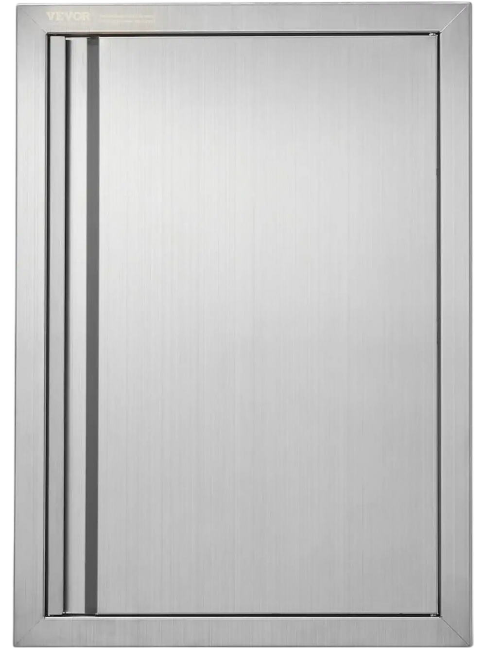 VEVOR BBQ Access Door, 17W x 24H Inch Single Outdoor Kitchen Door, Stainless Steel Flush Mount Door, Wall Vertical Door with Recessed Handle, for BBQ Island, Grilling Station, Outside Cabinet