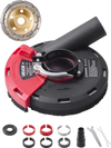 VEVOR Grinding Dust Shroud for Angle Grinder, Universal 4-5 in, Surface Grinder Dust Shroud with 6 Clamping Washers & 5 in Diamond Grinding Cup Wheel, Connect to Vacuum Cleaner, for Wood Concrete Wall