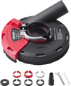 VEVOR Grinding Dust Shroud for Angle Grinder, Universal 4-5 in, Surface Grinder Dust Shroud with 6 Clamping Washers, Connect to Vacuum Cleaner, Suitable for Grinding Wood Concrete Wall Stone