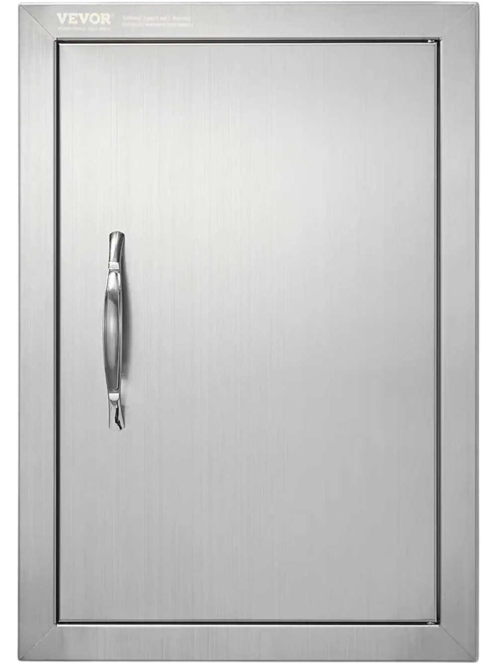 VEVOR BBQ Access Door, 14W x 20H Inch Single Outdoor Kitchen Door, Stainless Steel Flush Mount Door, Wall Vertical Door with Handle, for BBQ Island, Grilling Station, Outside Cabinet