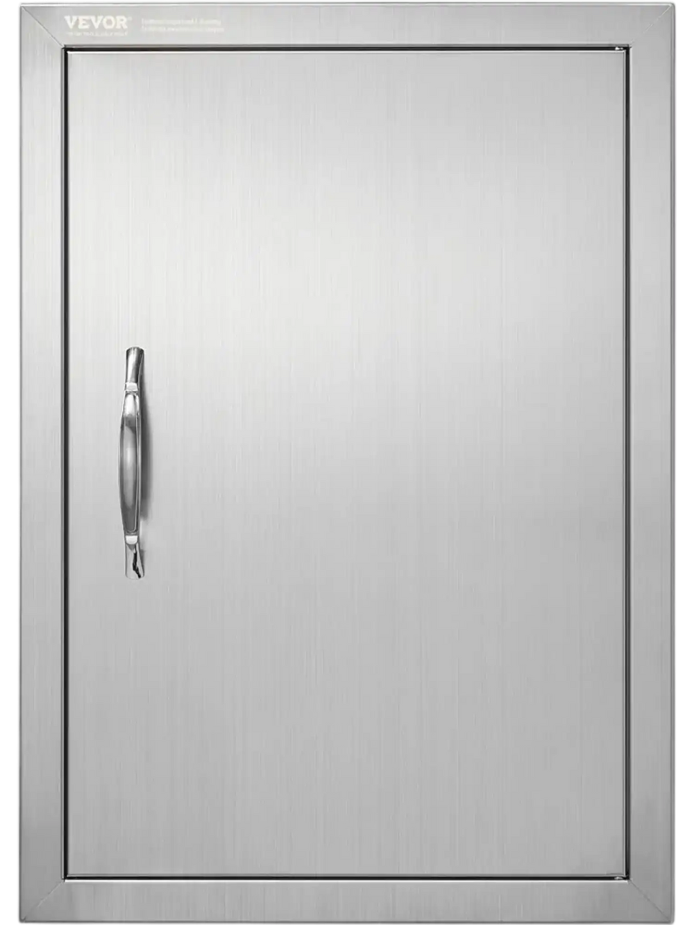 VEVOR BBQ Access Door, 17W x 24H Inch Single Outdoor Kitchen Door, Stainless Steel Flush Mount Door, Wall Vertical Door with Handle, for BBQ Island, Grilling Station, Outside Cabinet