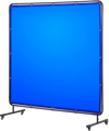 VEVOR Welding Screen with Frame, 6 x 6 FT Welding Curtain Screen, Flame-Resistant Vinyl Safety Protection Screens with Lockable Swivel Wheels & 6-Level UV Protection for Workshop/Industrial Use, Blue