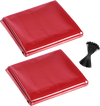 VEVOR 2PCS Welding Curtains, 6 x 8FT Welding Screen Curtain, Flame-Resistant Vinyl Safety Protective Screen with 6-Level UV Protection & Hanging Holes, Portable for Workshop/Industrial Use, Red