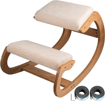 VEVOR Ergonomic Kneeling Chair Heavy Duty Better Posture Kneeling Stool Office Chair Home for Body Shaping Relieveing Stress Meditation Desk Computer Kneeling Stool Chair
