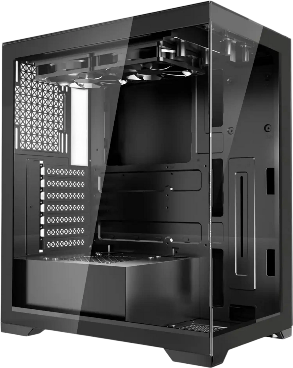 VEVOR PC Gaming Case, Mid-Tower, Computer Case with High-Airflow Tempered Glass Panel, Dust Filter, 2 x 120 mm Fans, Cable Management, for GPU up to 360 mm in Length, Compatible with ATX/M-ATX/ITX