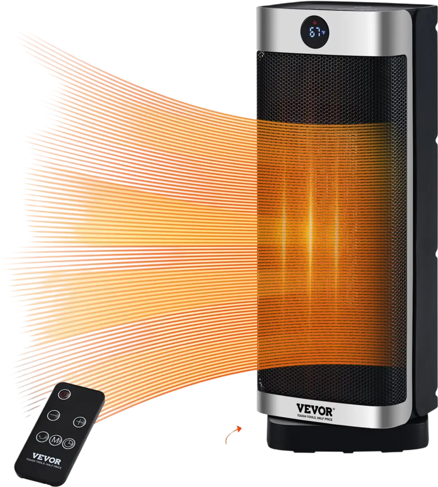 Vevor Electric Space Heater Remote Control Ceramic Heater Fan 16