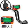 VEVOR Metal Detector for Adults, 8", Professional High Accuracy Gold Detector, IP68 Waterproof Search Coil with Display, Headphones, 3 Modes, Adjustable Length, for Detecting Gold Treasure Hunting