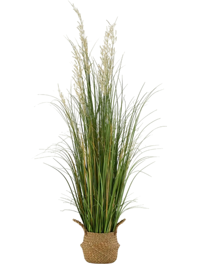 VEVOR Artificial Grass Plant, 47 inch Reed Flower Grass in Pot, Premium PVC Faux Fake Greenery Shrubs Plant for Indoor Outdoor House Home Garden Office Room Décor, Housewarming, 1 Pack Green