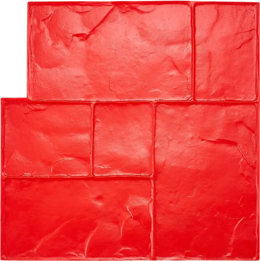 VEVOR Concrete Stamps Mat, 24 x 24 in, Concrete Texturing Skin Polyurethane Stamp Stone Tile Texture Mat, Slate floor Imprint Seamless Stamp Concrete Molds for Outdoor Decorative, Red