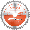 VEVOR Circular Saw Blade, 8 inch Diameter, 42 Sharp Alloy Teeth, 1 inch Arbor, Fine Finish, Wood Cutting Blade for Circular Saw, with Noise-Reducing Heat Vents, for Cutting Plywood, OSB, and Hardwood