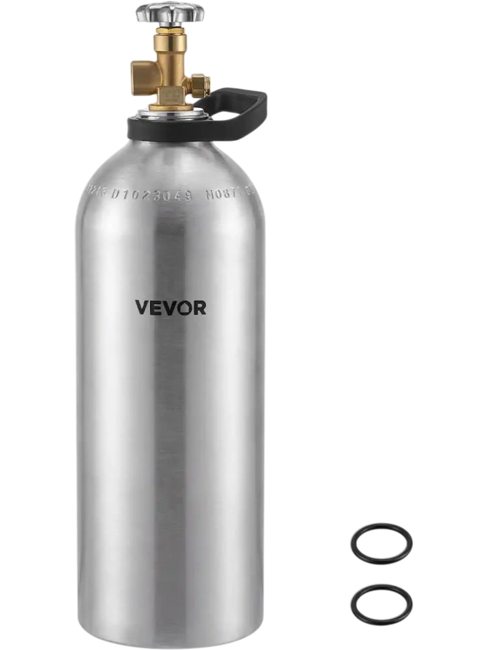 VEVOR 40 Cu. Ft DOT Nitrogen Cylinder Aluminum Alloy Air Tank (Ships Empty), High-Strength Aluminum Alloy 6061-T6 Cylinder with CGA-580 Valve & Handle, for Manufacturing, Welding, Beverage Production