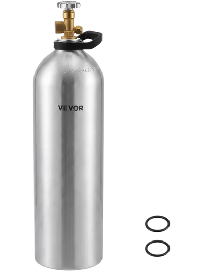 VEVOR 60 Cu. Ft DOT Nitrogen Cylinder Aluminum Alloy Air Tank (Ships Empty), High-Strength Aluminum Alloy 6061-T6 Cylinder with CGA-580 Valve & Handle, for Manufacturing, Welding, Beverage Production