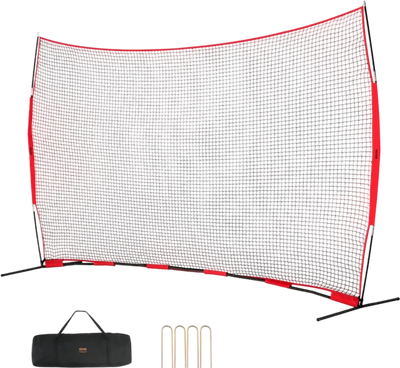 Vevor Sports Barrier Net 16' x 10' Portable Backstop Practice Net with Carry Bag New