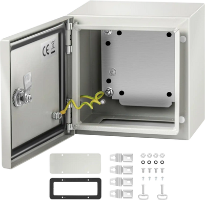 VEVOR NEMA Metal Case, 8x8x6'' NEMA 4X Metal Electric Enclosure, IP66 Water & Dust Resistant, Suitable for Both Outdoor & Indoor Electrical Connections