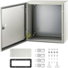 VEVOR NEMA Steel Enclosure, 16 x 16 x 8\'\' NEMA 4X Steel Electrical Box, IP66 Waterproof & Dustproof, Outdoor/Indoor Electrical Junction Box, with Mounting Plate