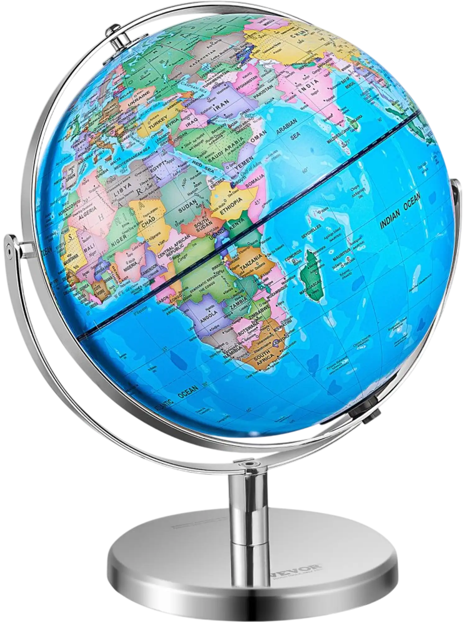 Vevor Globe Illuminated World Globe with LED Light and Metal Stand 13