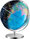VEVOR Illuminated World Globe with Stand, 13 in/330.2 mm, Educational Earth Globe with Stable Heavy Metal Base and LED Constellation Night Light HD Printed Map, Spinning for Kids Classroom Learning