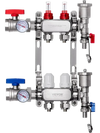 VEVOR 2-Branch Radiant Heat Manifold, 1/2" PEX Tubing Manifold, Stainless Steel PEX Manifold for Hydronic Radiant Floor Heating, Radiant Heat PEX Manifold Kit with 1/2" Adapters Included