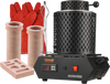 VEVOR Gold Melting Furnace, 1350W, 2102 ℉ Max Temperature, Digital Electric Melting Furnace with 1 kg and 3 kg Ceramic Crucibles, Crucible Tongs, and Gloves, for Gold, Silver, Aluminum, Copper